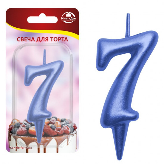 Свеча для торта цифра 7 «Овал»