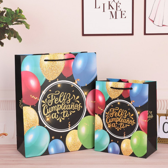 Пакет подарочный «Balloons rose gold»