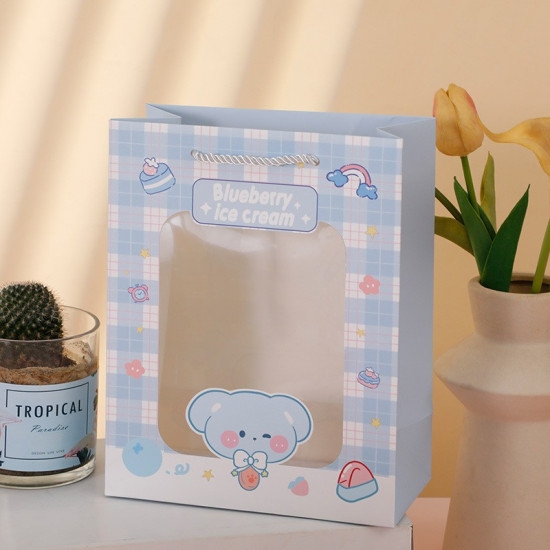 Пакет подарочный «Lovely animals, plaid»