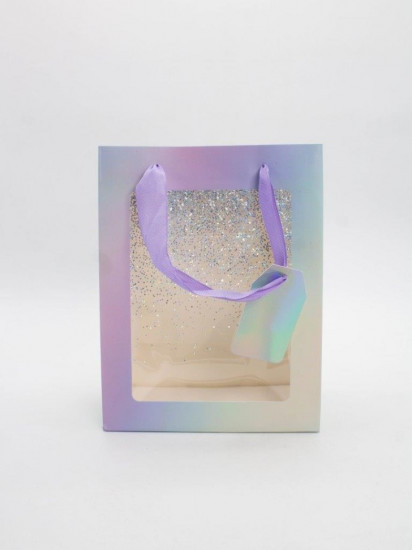 Пакет подарочный «Rainbow glitter»