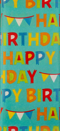 Набор бумаги упаковочной «Happy Birthday»