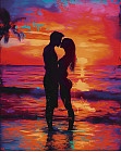 Картина по номерам «Пара на закате»