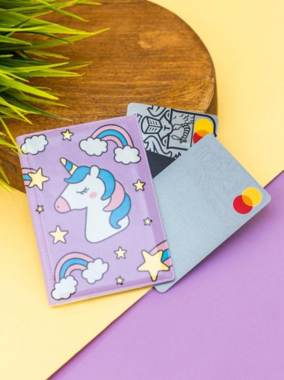 Держатель для карт «Unicorn head purple»