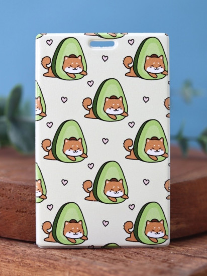 Держатель для карт аниме «Many shiba inu avocado»