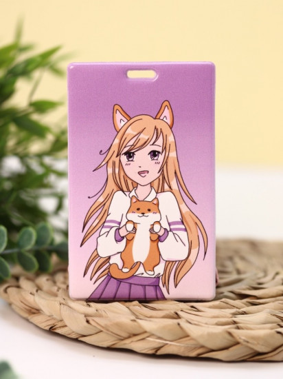Держатель для карт аниме «Love corgi girl»