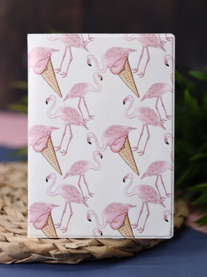 Обложка для паспорта «Flamingo Ice cream»