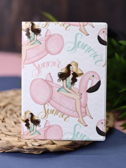 Обложка для паспорта «Flamingo Summer»
