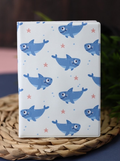 Обложка для паспорта «Funny Shark»
