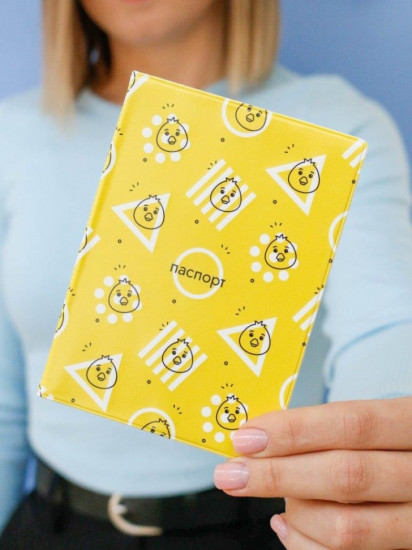 Обложка для паспорта «Crazy duck yellow»
