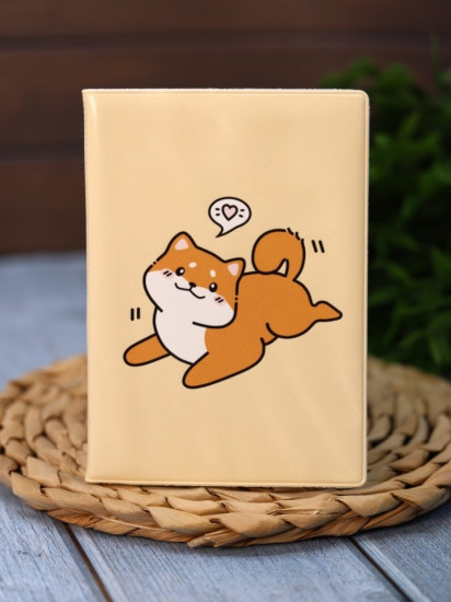 Обложка для паспорта «Shiba inu love»