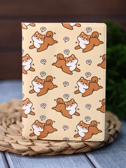 Обложка для паспорта «Many shiba inu love»