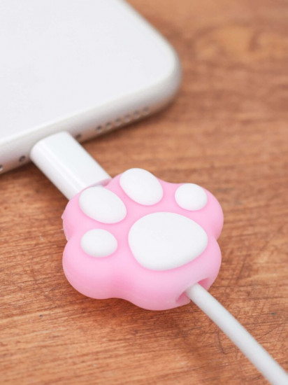 Насадка для провода защитная «Сat's paw», pink