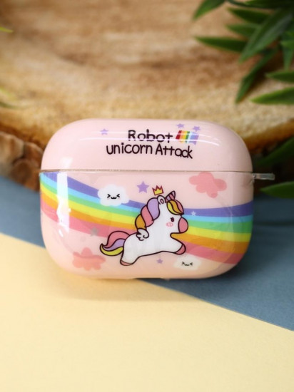 Чехол для AirPods Pro «Rainbow unicorn»
