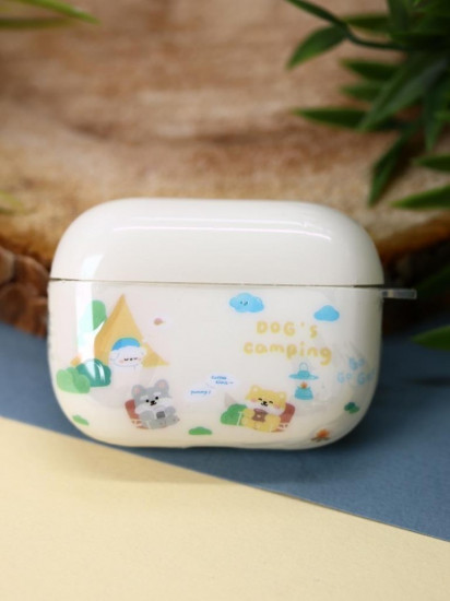 Чехол для AirPods Pro «Dog and flower»
