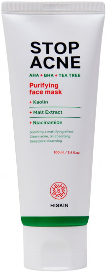Маска для лица очищающая «Stop Acne AHA + BHA + Tea tree purifying face mask»