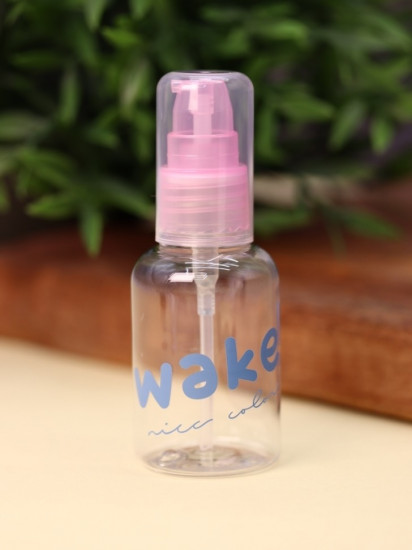 Бутылочка для хранения косметики дорожная «Wake!»
