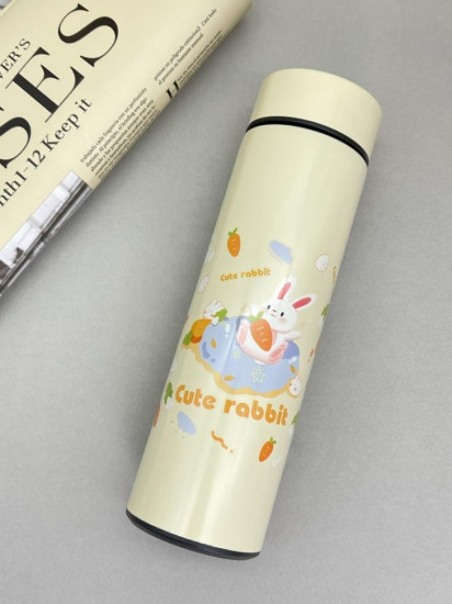 Термос с датчиком температуры «Happy friends, rabbit»
