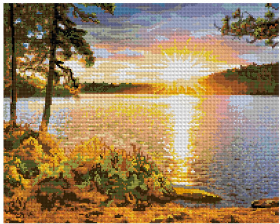 Алмазная мозаика «Цветы с клубникой»