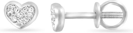 Серьги из серебра с бриллиантом
