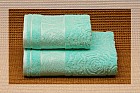 Полотенце махровое гладкокрашеное с рельефным рисунком "Impressione" (Cleanelly, 50х90, цвет мятный)