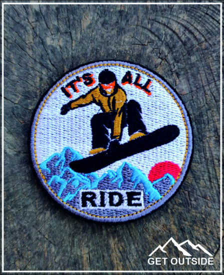 Шеврон «Snowboard it's all righ. Все в порядке, если ты на борде!»