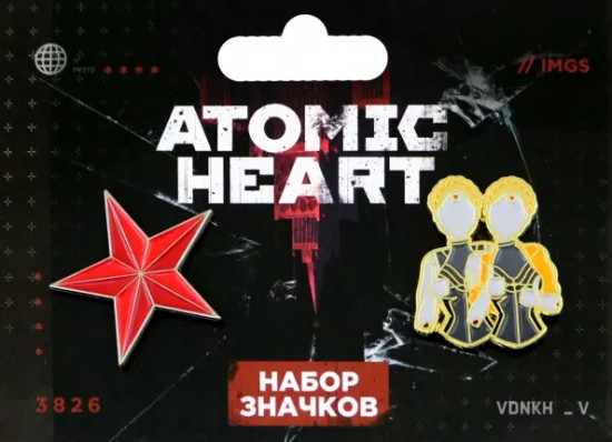 Набор значков «Atomic Heart. Атомное Сердце»