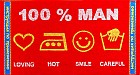 Полотенце махровое пестротканое  "100% мужчине" (ДМ-люкс, 50х90)