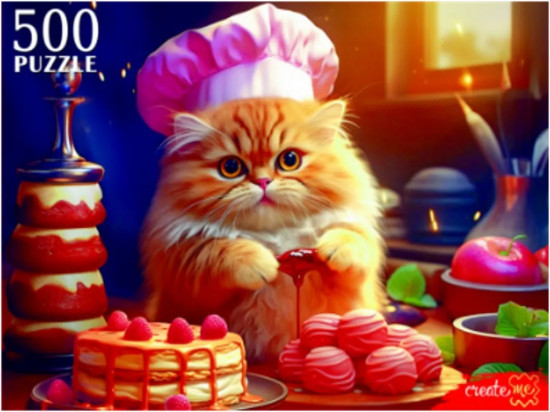 Пазл «Котик-пекарь»