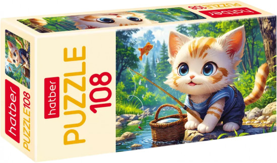 Пазл «Котик-рыбак»