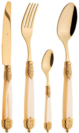Набор столовых приборов «Mirage Gold Ivory Pearl»