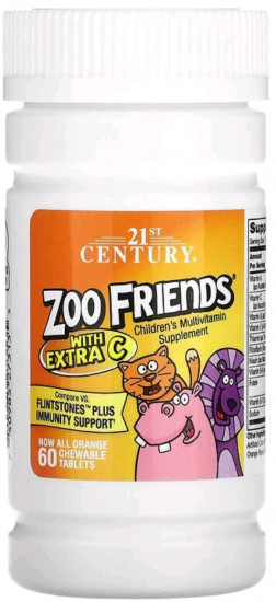 Таблетки жевательные с витамином C «Zoo Friends»
