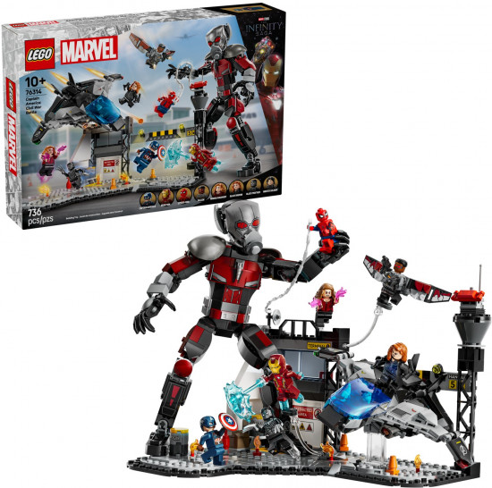 Конструктор LEGO® 76314 «Первый мститель: противостояние»: Напряженная схватка