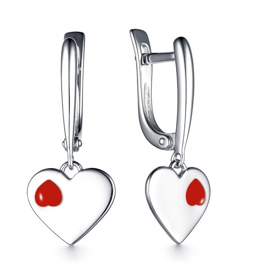 Серьги из серебра с эмалью