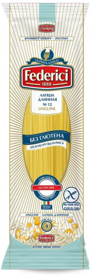 Изделия макаронные без глютена «Лингвини»