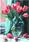 Картина по номерам «Розовые тюльпаны»