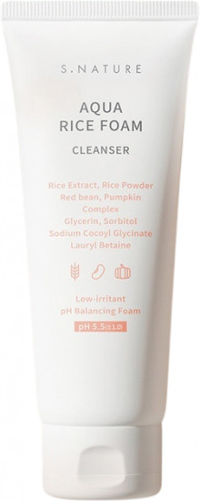 Пенка для лица с экстрактом риса «Aqua Rice Foam Cleanser»