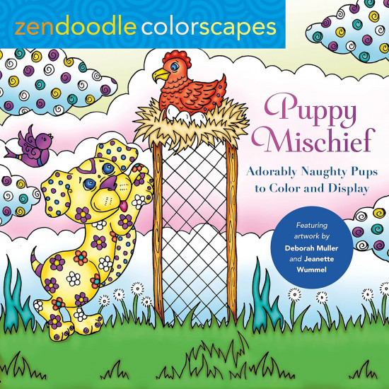Zendoodle Colorscapes. Puppy Mischief