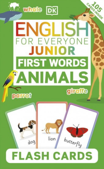 English for Everyone Junior. First Words Animals Flash Cards