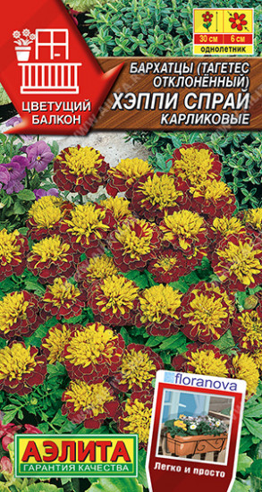 Бархатцы карликовые «Хэппи спрай»