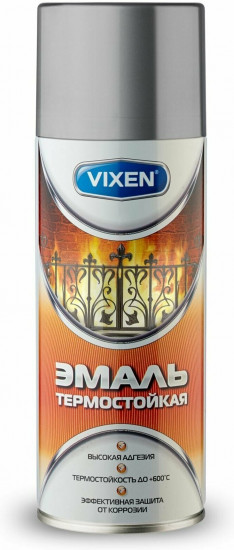 Эмаль термостойкая, серебристая