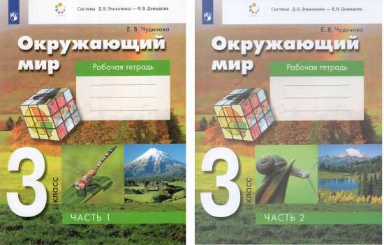 Окружающий мир. 3 класс. Рабочая тетрадь. Части 1 и 2. Комплект из 2 тетрадей