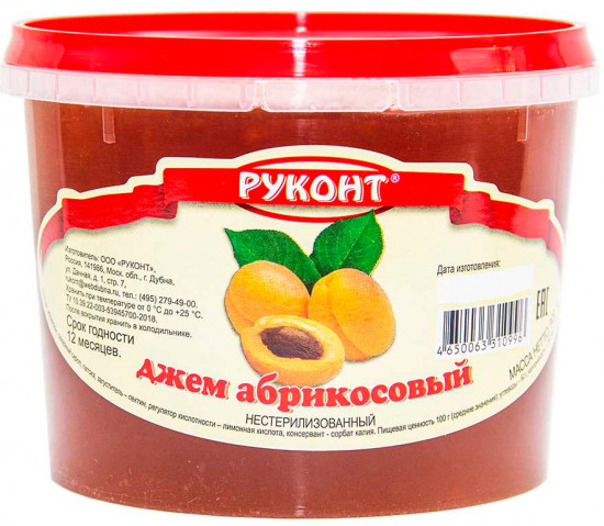 Джем абрикосовый нестерилизованный