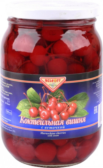 Вишня коктейльная красная с веточкой