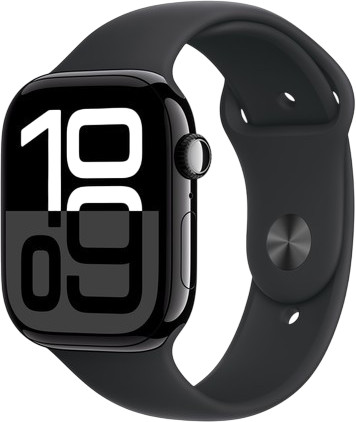 Смарт-часы Watch Series 10 GPS 42mm Jet Black Aluminium Case with Black Sport Band - S/M