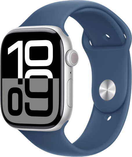 Смарт-часы Watch Series 10 GPS 46mm Silver Aluminium Case with Denim Sport Band - M/L