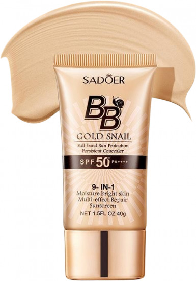 ВВ-крем с муцином улитки SPF 50 PA++++ «Gold Snail», оттенок Ivory