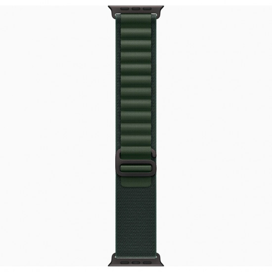 Ремешок для Apple Watch 49mm Dark Green Alpine Loop - Medium - Black Titanium Finish