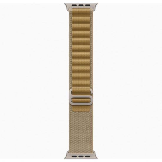 Ремешок для Apple Watch 49mm Tan Alpine Loop - Small - Natural Titanium Finish