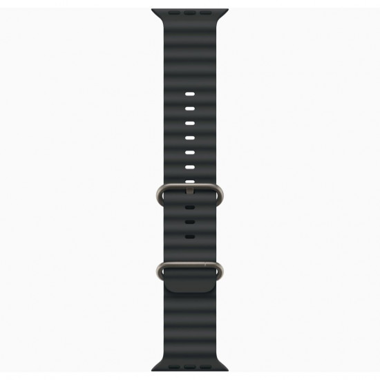 Ремешок для Apple Watch 49mm Black Ocean Band - Natural Titanium Finish
