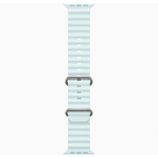 Ремешок для Apple Watch 49mm Ice Blue Ocean Band - Natural Titanium Finish